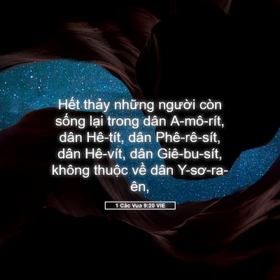 Picture 05 - 1 Các Vua 9:20 VIE - Hết thảy những người còn sống lại - Bible Verse Picture
