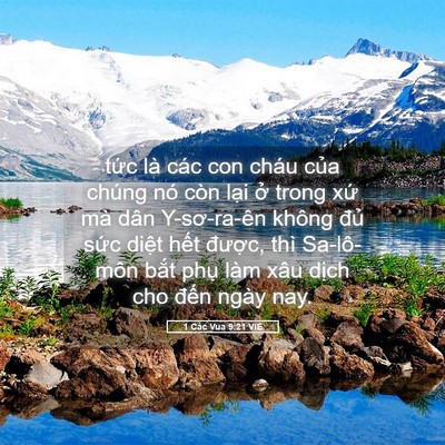 Picture 05 - 1 Các Vua 9:21 VIE - tức là các con cháu của chúng nó còn - Bible Verse Picture