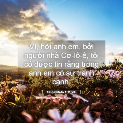 Picture 05 - 1 Cô-rinh-tô 1:11 VIE - Vì, hỡi anh em, bởi người nhà - Bible Verse Picture
