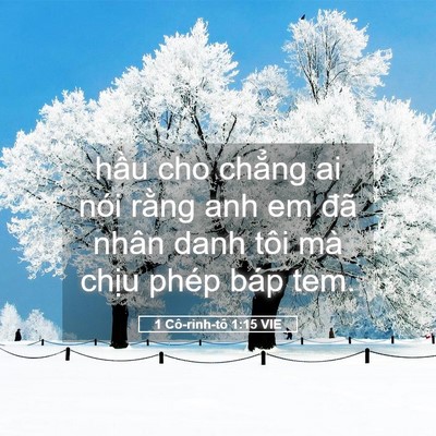 Picture 05 - 1 Cô-rinh-tô 1:15 VIE - hầu cho chẳng ai nói rằng anh em đã - Bible Verse Picture