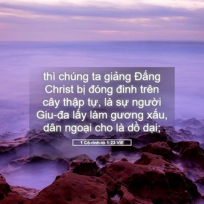 Picture 05 - 1 Cô-rinh-tô 1:23 VIE - thì chúng ta giảng Đấng Christ bị đóng - Bible Verse Picture