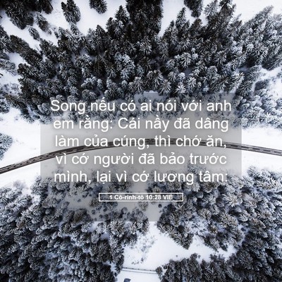 Picture 05 - 1 Cô-rinh-tô 10:28 VIE - Song nếu có ai nói với anh em rằng: Cái - Bible Verse Picture
