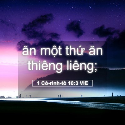 Picture 05 - 1 Cô-rinh-tô 10:3 VIE - ăn một thứ ăn thiêng - Bible Verse Picture