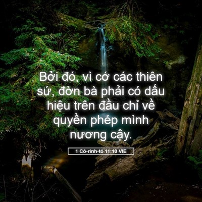 Picture 05 - 1 Cô-rinh-tô 11:10 VIE - Bởi đó, vì cớ các thiên sứ, đờn bà - Bible Verse Picture