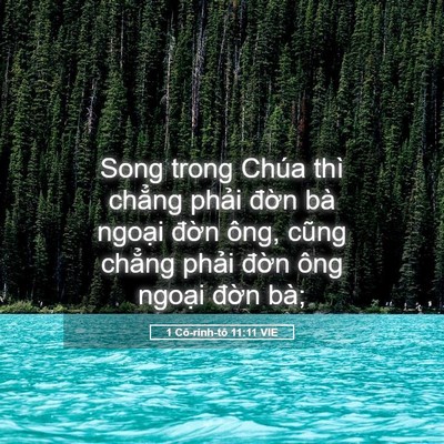 Picture 05 - 1 Cô-rinh-tô 11:11 VIE - Song trong Chúa thì chẳng phải đờn bà - Bible Verse Picture