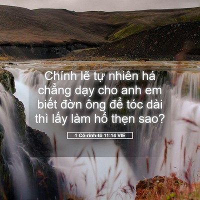 Picture 05 - 1 Cô-rinh-tô 11:14 VIE - Chính lẽ tự nhiên há chẳng dạy cho anh - Bible Verse Picture
