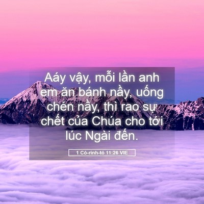 Picture 05 - 1 Cô-rinh-tô 11:26 VIE - Aáy vậy, mỗi lần anh em ăn bánh nầy, - Bible Verse Picture