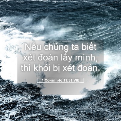 Picture 05 - 1 Cô-rinh-tô 11:31 VIE - Nếu chúng ta biết xét đoán lấy mình, - Bible Verse Picture