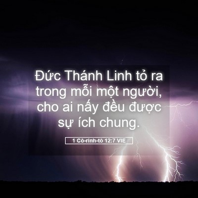 Picture 05 - 1 Cô-rinh-tô 12:7 VIE - Đức Thánh Linh tỏ ra trong mỗi một - Bible Verse Picture
