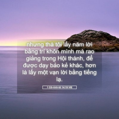 Picture 05 - 1 Cô-rinh-tô 14:19 VIE - nhưng thà tôi lấy năm lời bằng trí - Bible Verse Picture