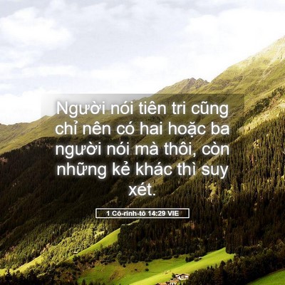 Picture 05 - 1 Cô-rinh-tô 14:29 VIE - Người nói tiên tri cũng chỉ nên có hai - Bible Verse Picture