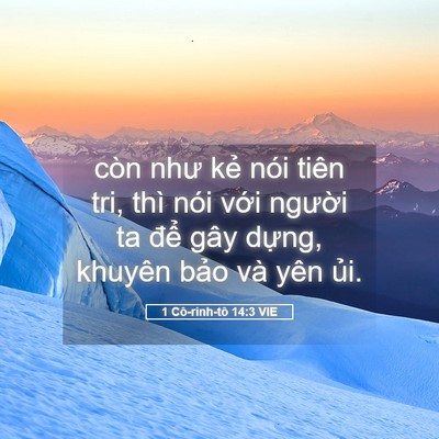 Picture 05 - 1 Cô-rinh-tô 14:3 VIE - còn như kẻ nói tiên tri, thì nói với - Bible Verse Picture