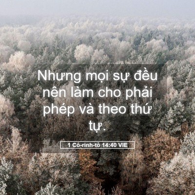Picture 05 - 1 Cô-rinh-tô 14:40 VIE - Nhưng mọi sự đều nên làm cho phải - Bible Verse Picture