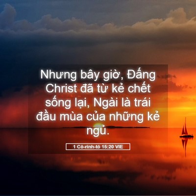 Picture 05 - 1 Cô-rinh-tô 15:20 VIE - Nhưng bây giờ, Đấng Christ đã từ kẻ - Bible Verse Picture