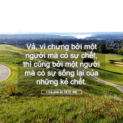 Picture 05 - 1 Cô-rinh-tô 15:21 VIE - Vả, vì chưng bởi một người mà có - Bible Verse Picture