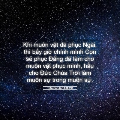 Picture 05 - 1 Cô-rinh-tô 15:28 VIE - Khi muôn vật đã phục Ngài, thì bấy - Bible Verse Picture