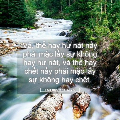 Picture 05 - 1 Cô-rinh-tô 15:53 VIE - Vả, thể hay hư nát nầy phải mặc lấy - Bible Verse Picture