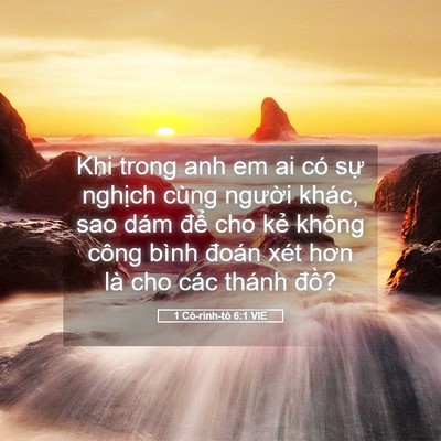Picture 05 - 1 Cô-rinh-tô 6:1 VIE - Khi trong anh em ai có sự nghịch cùng - Bible Verse Picture