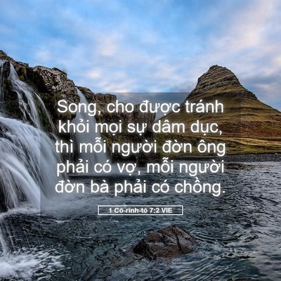 Picture 05 - 1 Cô-rinh-tô 7:2 VIE - Song, cho được tránh khỏi mọi sự dâm - Bible Verse Picture