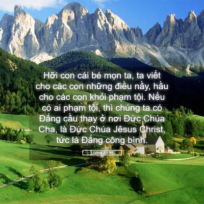 Picture 05 - 1 Giăng 2:1 VIE - Hỡi con cái bé mọn ta, ta viết cho các - Bible Verse Picture