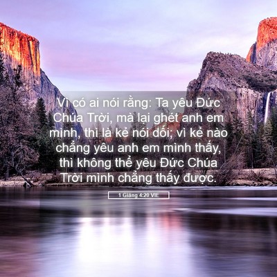 Picture 05 - 1 Giăng 4:20 VIE - Vì có ai nói rằng: Ta yêu Đức Chúa - Bible Verse Picture
