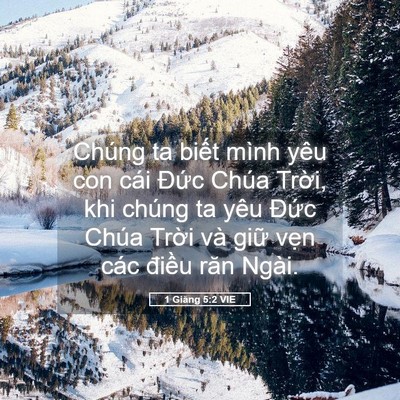 Picture 05 - 1 Giăng 5:2 VIE - Chúng ta biết mình yêu con cái Đức Chúa - Bible Verse Picture