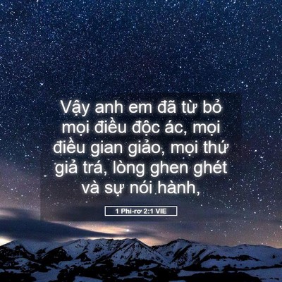 Picture 05 - 1 Phi-rơ 2:1 VIE - Vậy anh em đã từ bỏ mọi điều độc - Bible Verse Picture