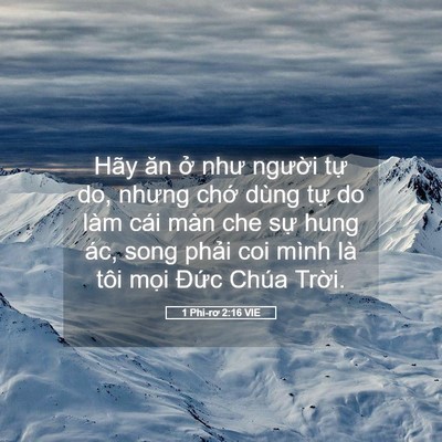 Picture 05 - 1 Phi-rơ 2:16 VIE - Hãy ăn ở như người tự do, nhưng chớ - Bible Verse Picture