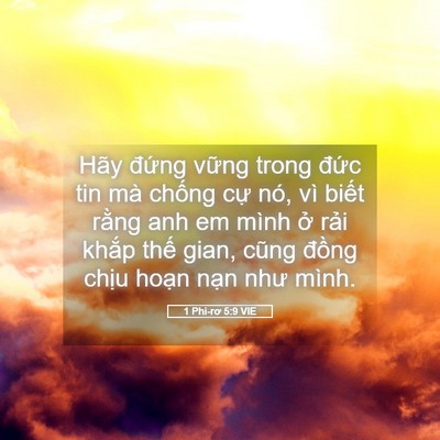 Picture 05 - 1 Phi-rơ 5:9 VIE - Hãy đứng vững trong đức tin mà chống - Bible Verse Picture
