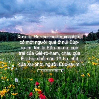 Picture 05 - 1 Sa-mu-ên 1:1 VIE - Xưa tại Ra-ma-tha-im-xô-phim, có một - Bible Verse Picture