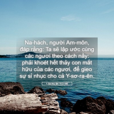 Picture 05 - 1 Sa-mu-ên 11:2 VIE - Na-hách, người Am-môn, đáp rằng: Ta sẽ - Bible Verse Picture