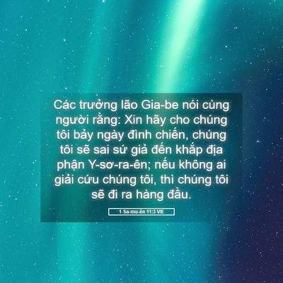 Picture 05 - 1 Sa-mu-ên 11:3 VIE - Các trưởng lão Gia-be nói cùng người - Bible Verse Picture