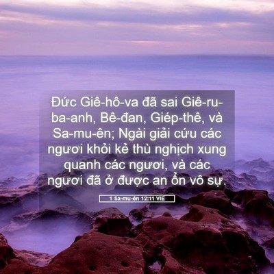 Picture 05 - 1 Sa-mu-ên 12:11 VIE - Đức Giê-hô-va đã sai Giê-ru-ba-anh, - Bible Verse Picture