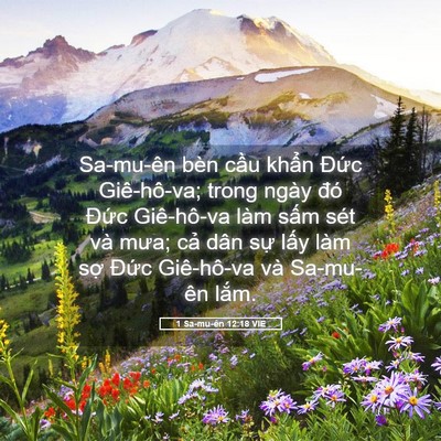 Picture 05 - 1 Sa-mu-ên 12:18 VIE - Sa-mu-ên bèn cầu khẩn Đức Giê-hô-va; - Bible Verse Picture