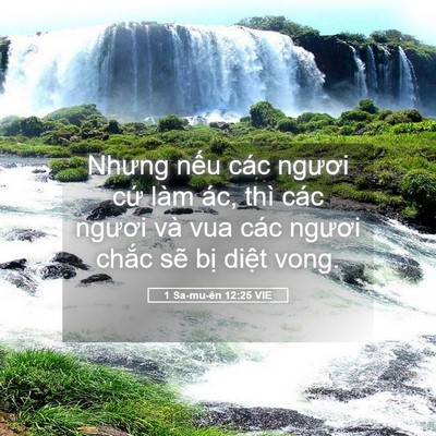 Picture 05 - 1 Sa-mu-ên 12:25 VIE - Nhưng nếu các ngươi cứ làm ác, thì - Bible Verse Picture