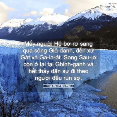 Picture 05 - 1 Sa-mu-ên 13:7 VIE - Mấy người Hê-bơ-rơ sang qua sông - Bible Verse Picture