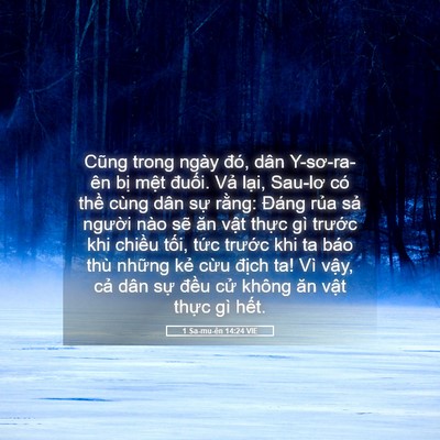 Picture 05 - 1 Sa-mu-ên 14:24 VIE - Cũng trong ngày đó, dân Y-sơ-ra-ên bị - Bible Verse Picture