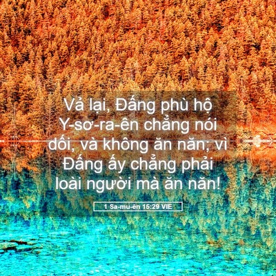 Picture 05 - 1 Sa-mu-ên 15:29 VIE - Vả lại, Đấng phù hộ Y-sơ-ra-ên - Bible Verse Picture