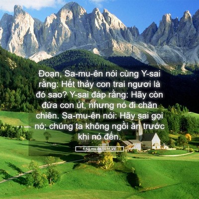 Picture 05 - 1 Sa-mu-ên 16:11 VIE - Đoạn, Sa-mu-ên nói cùng Y-sai rằng: Hết - Bible Verse Picture