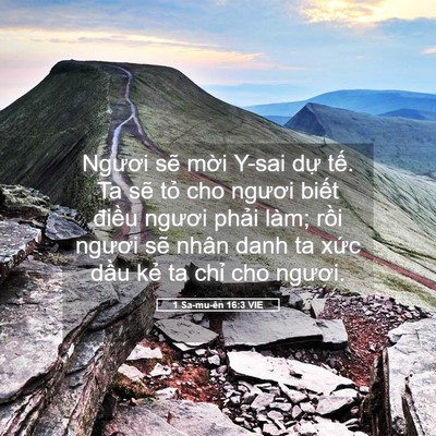 Picture 05 - 1 Sa-mu-ên 16:3 VIE - Ngươi sẽ mời Y-sai dự tế. Ta sẽ tỏ - Bible Verse Picture