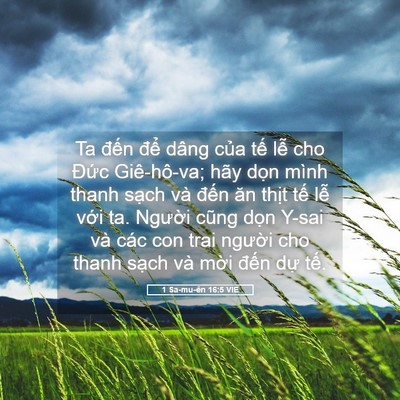 Picture 05 - 1 Sa-mu-ên 16:5 VIE - Ta đến để dâng của tế lễ cho Đức - Bible Verse Picture
