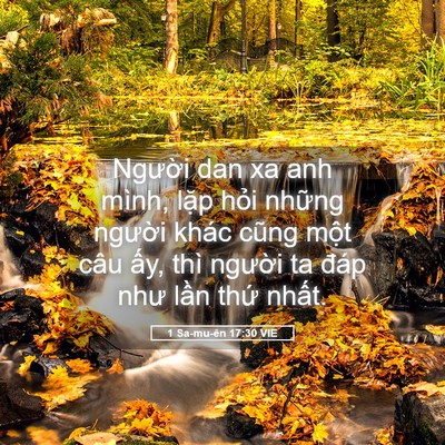 Picture 05 - 1 Sa-mu-ên 17:30 VIE - Người dan xa anh mình, lặp hỏi những - Bible Verse Picture