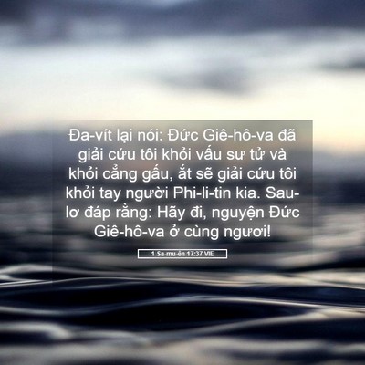 Picture 05 - 1 Sa-mu-ên 17:37 VIE - Đa-vít lại nói: Đức Giê-hô-va đã - Bible Verse Picture