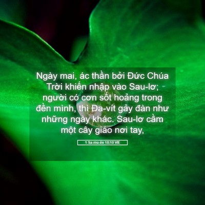 Picture 05 - 1 Sa-mu-ên 18:10 VIE - Ngày mai, ác thần bởi Đức Chúa Trời - Bible Verse Picture