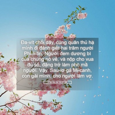 Picture 05 - 1 Sa-mu-ên 18:27 VIE - Đa-vít chổi dậy, cùng quân thủ hạ - Bible Verse Picture