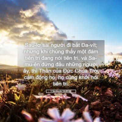 Picture 05 - 1 Sa-mu-ên 19:20 VIE - Sau-lơ sai người đi bắt Đa-vít; nhưng - Bible Verse Picture