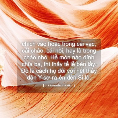 Picture 05 - 1 Sa-mu-ên 2:14 VIE - chích vào hoặc trong cái vạc, cái chảo, - Bible Verse Picture
