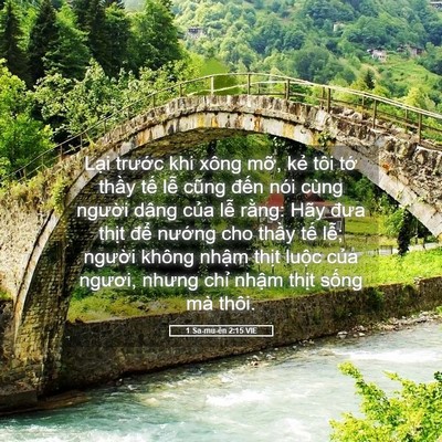 Picture 05 - 1 Sa-mu-ên 2:15 VIE - Lại trước khi xông mỡ, kẻ tôi tớ - Bible Verse Picture