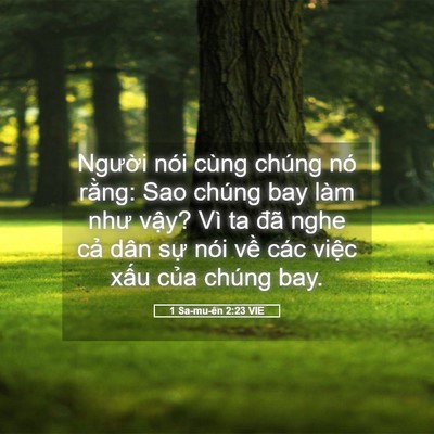 Picture 05 - 1 Sa-mu-ên 2:23 VIE - Người nói cùng chúng nó rằng: Sao chúng - Bible Verse Picture