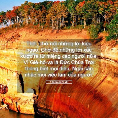 Picture 05 - 1 Sa-mu-ên 2:3 VIE - Thôi, chớ nói những lời kiêu ngạo, - Bible Verse Picture